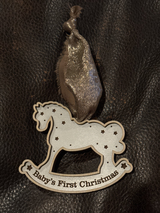 Baby’s First Christmas Rocking Horse Ornament