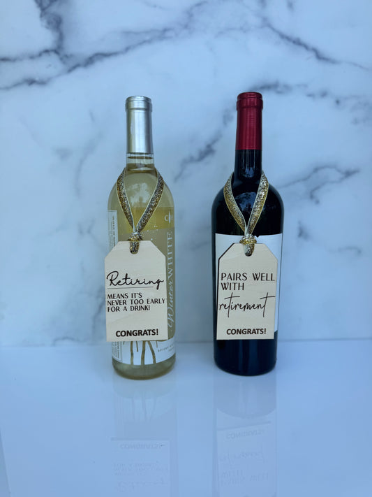 Retirement Wine Tag