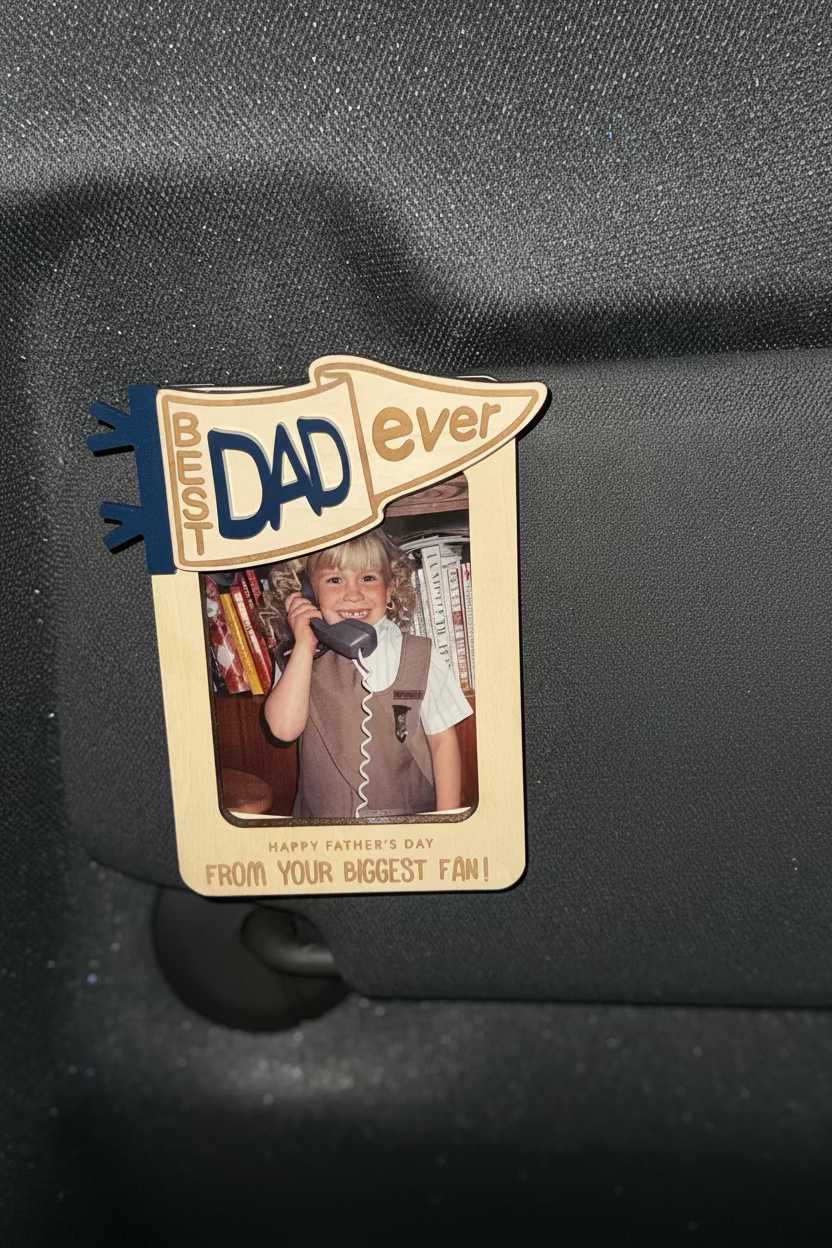 Father’s Day Car Visor Photo Frame