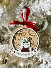 Load image into Gallery viewer, Taylor Swift Merry Swiftmas Ornament
