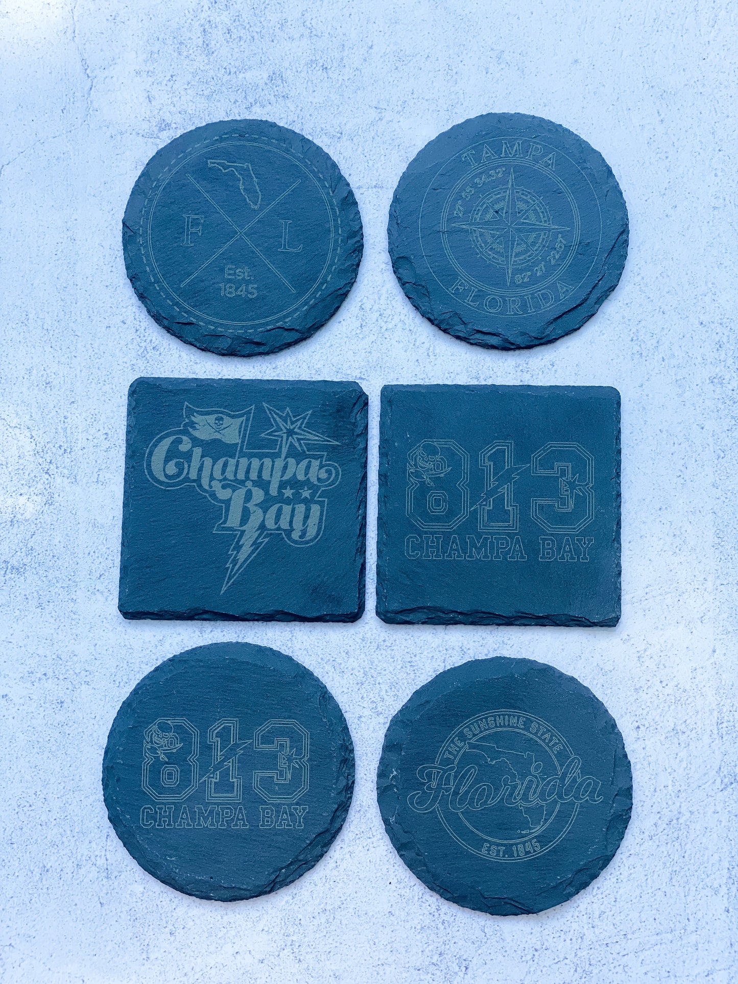 Slate coasters